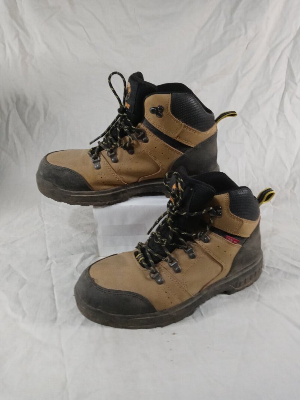 Brahma Men's Appaloosa Brown Black Steel Toe Work Boots Size 10.5 Used Good Cond